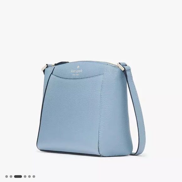 Kate Spade NWT Monica Pebbled Leather Crossbody in Frosty Sky - Picture 3 of 8